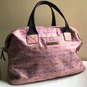 Juicy Couture crossbody strap pink handbag weekender duffel bag